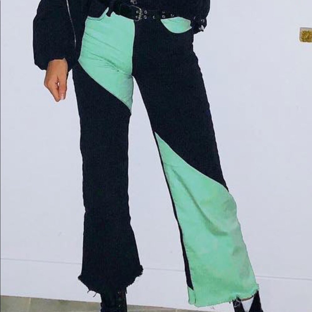 Dolls Kill Color Blocked Jeans